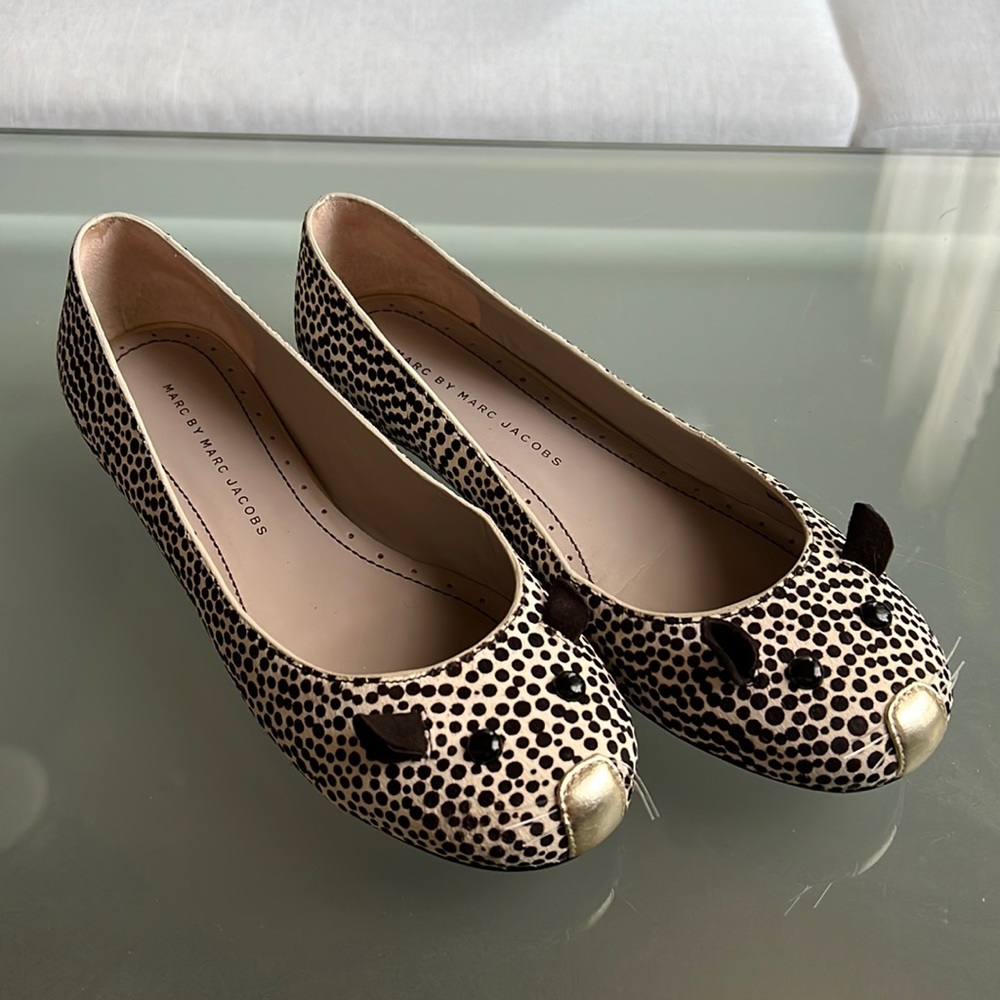 Marc by Marc Jacobs leopard pony hair mouse flats Sz. 7.5 NIB.